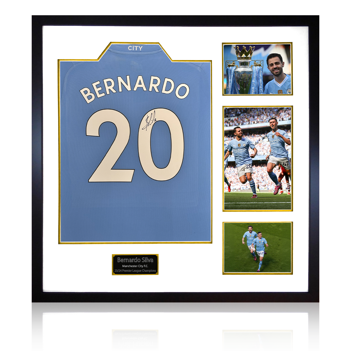Bernardo Silva Signed Manchester City 23/24 Premier League Champions S The Fan Cave Memorabilia