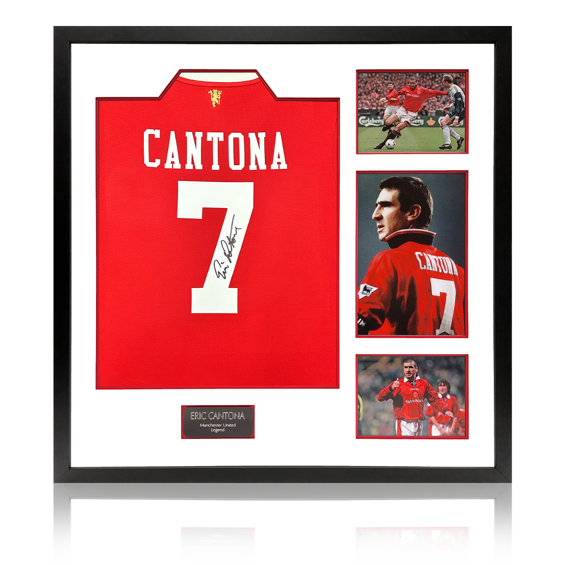 Eric Cantona Signed Manchester United Shirt Elite Frame – The Fan Cave ...