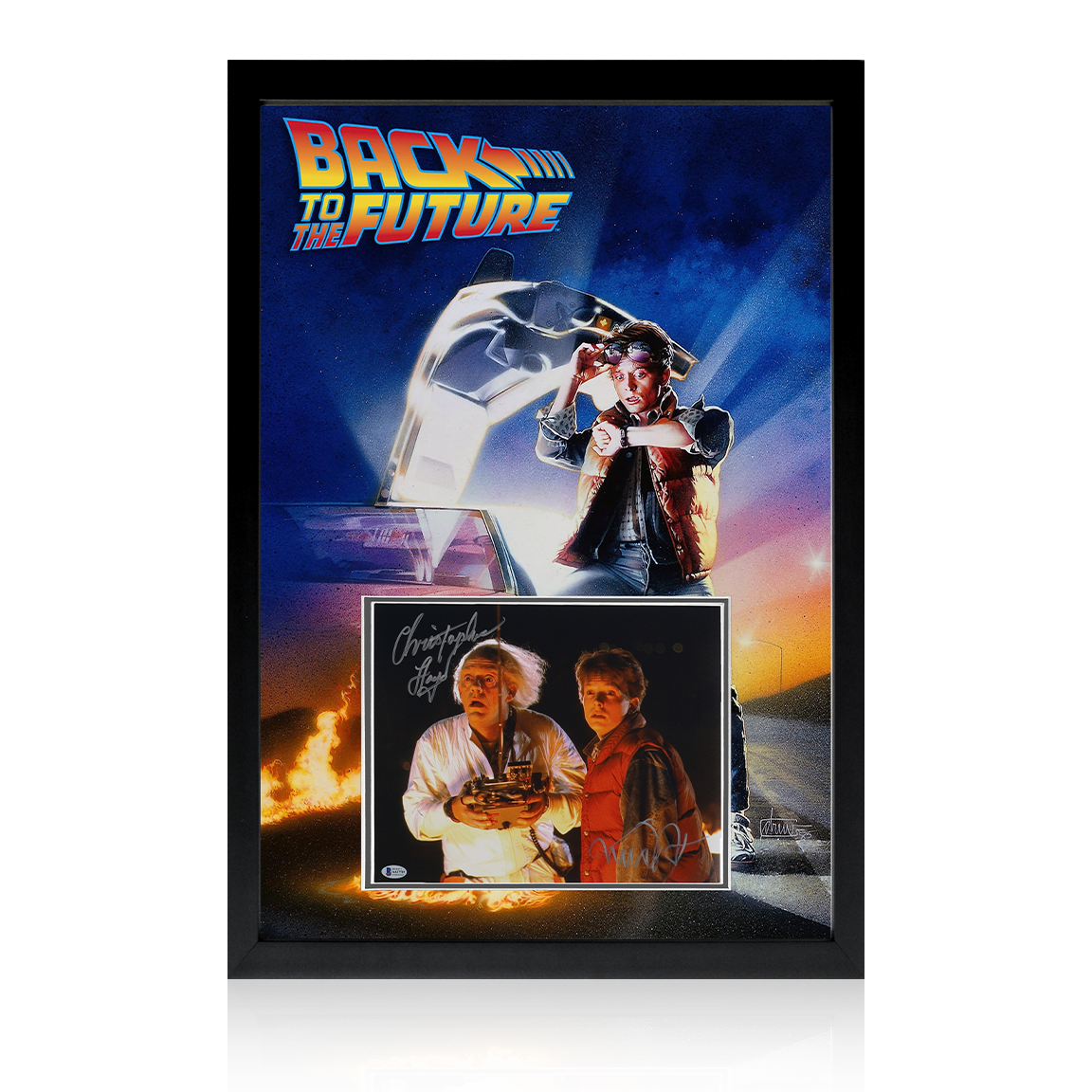 Michael J. Fox & Christopher Lloyd Signed Back To The Future Iconic Fr