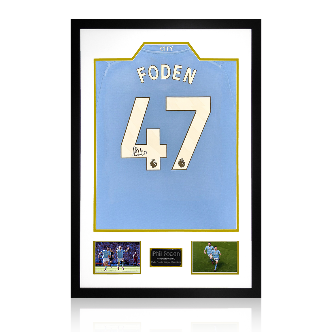 Phil Foden Signed Manchester City 23/24 Premier League Champions Shirt The Fan Cave Memorabilia