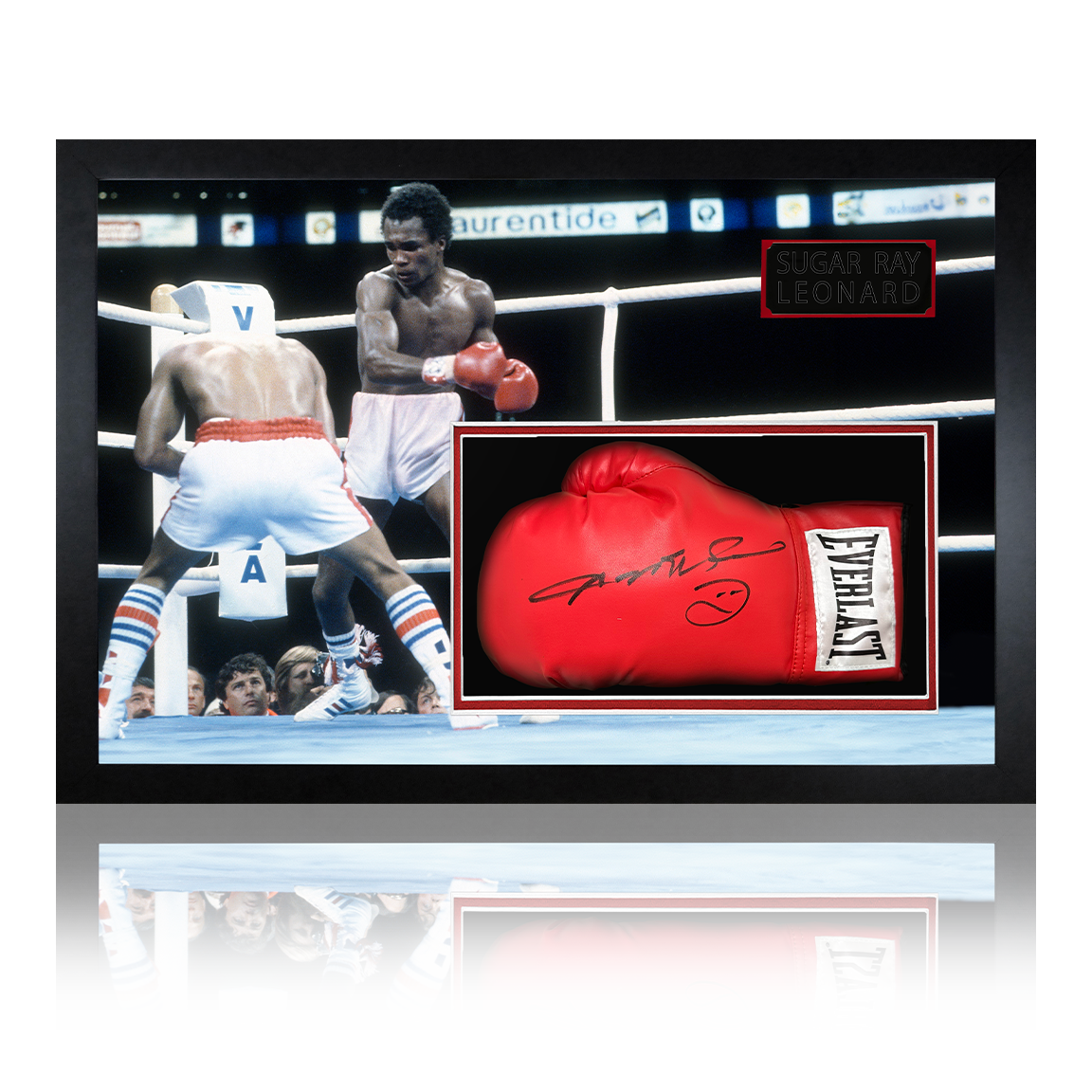 Sugar Ray Leonard Signed Glove Iconic Frame