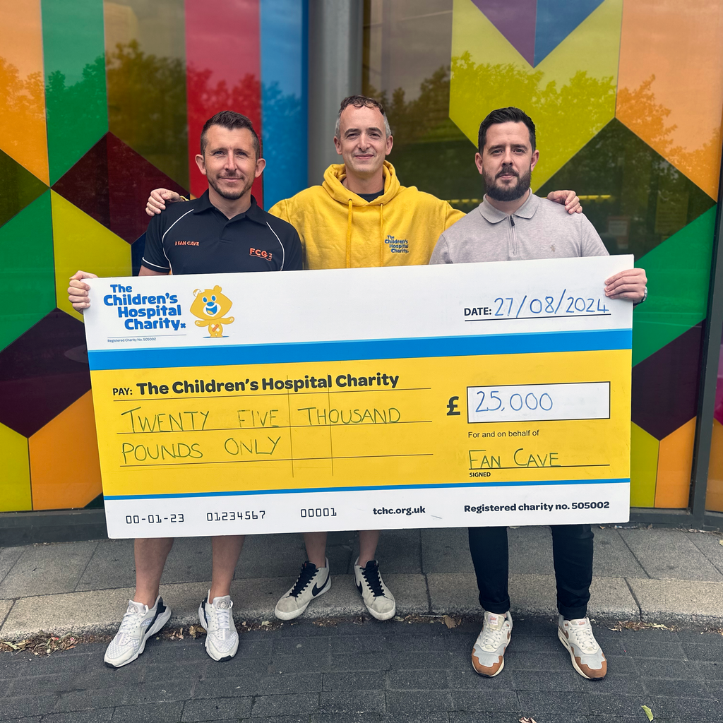 The Fan Cave successfully raises £25,000 for The Children's Hospital C