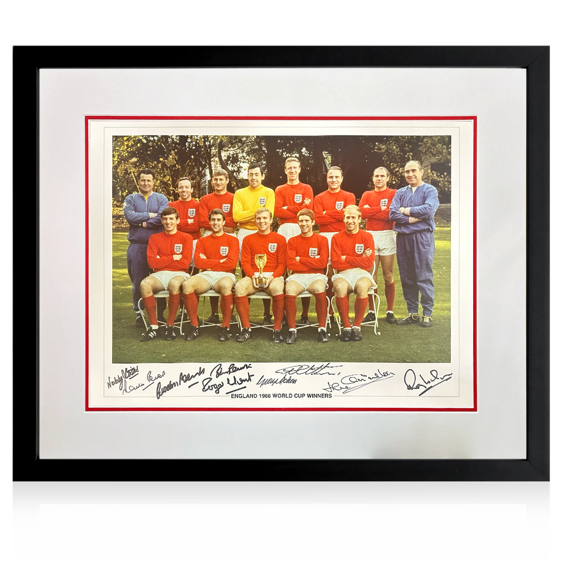 Monthly Auction: 1966 England Signed By 9 Image Iconic Frame