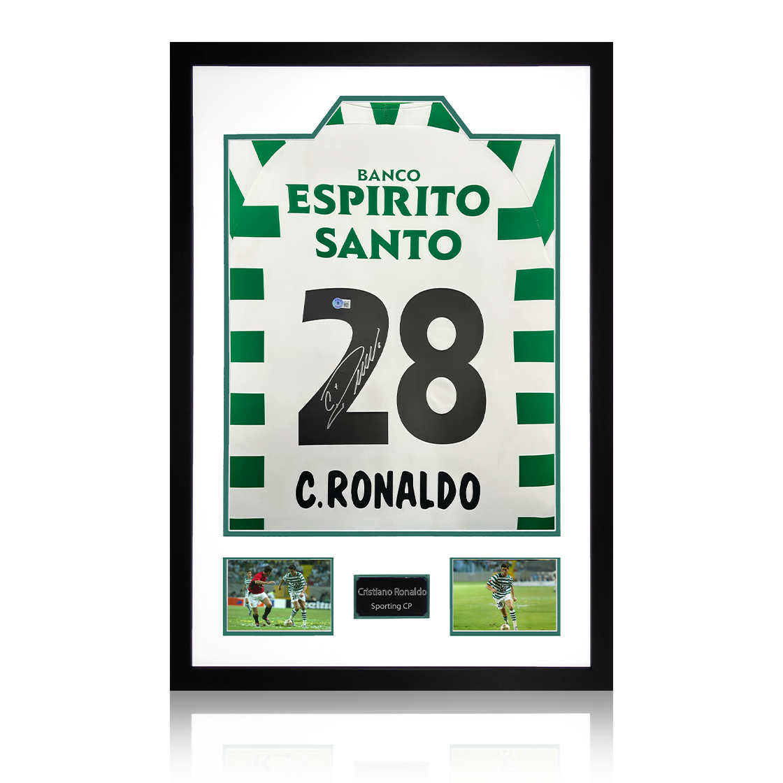 Cristiano Ronaldo Signed Sporting CP Shirt Premium Frame