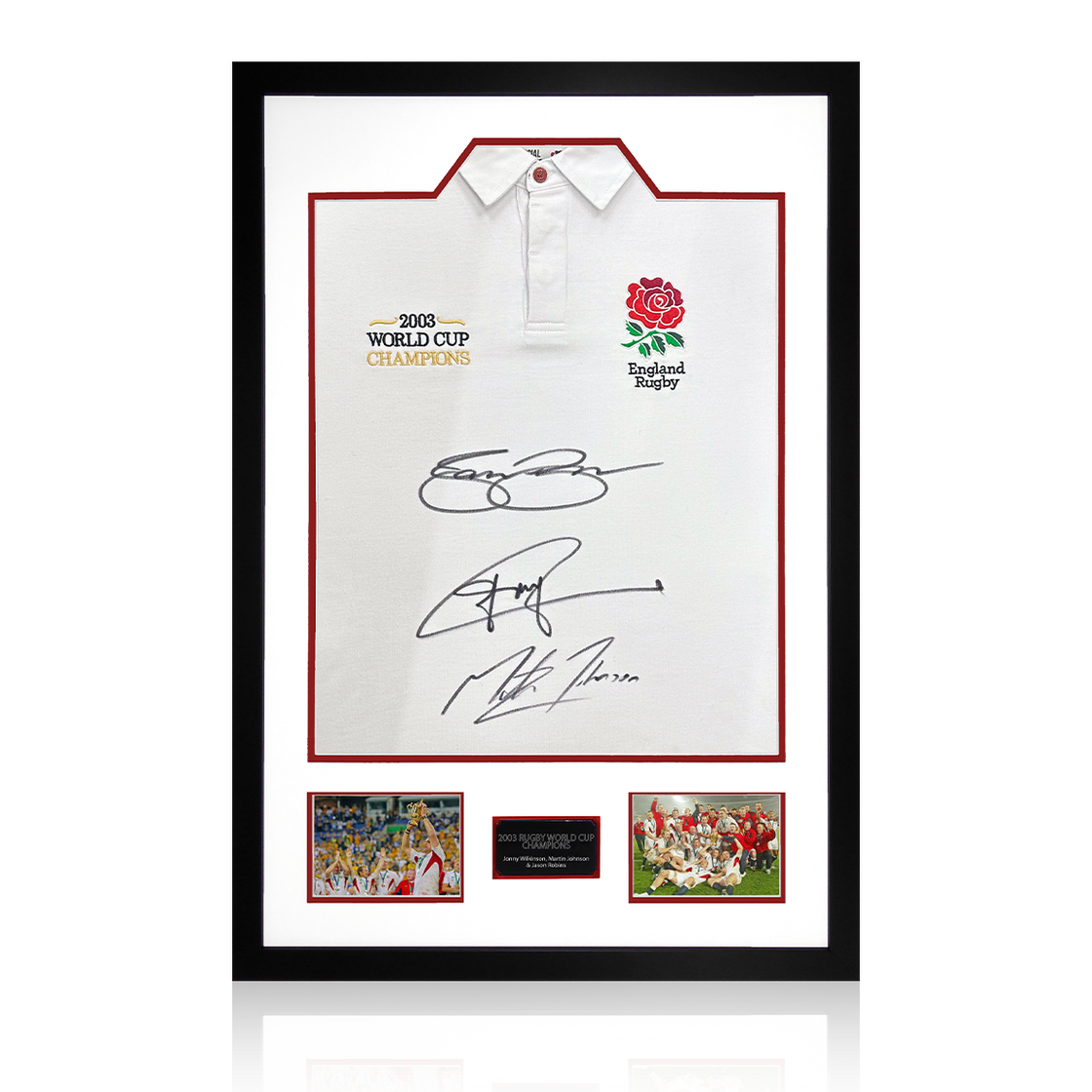 England Rugby World Cup Winners Signed Shirt Premium Frame