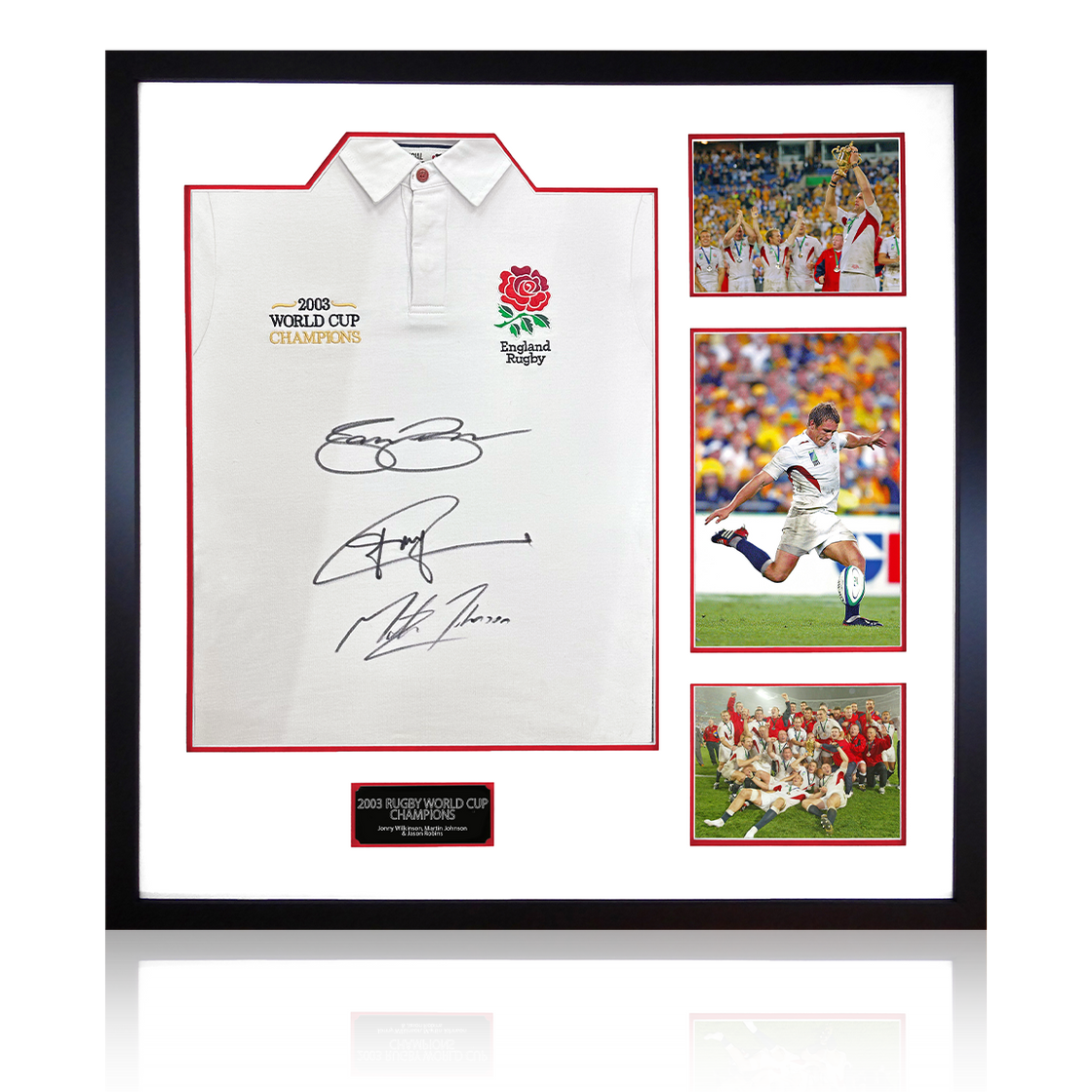 England Rugby World Cup Winners Signed Shirt Elite Frame