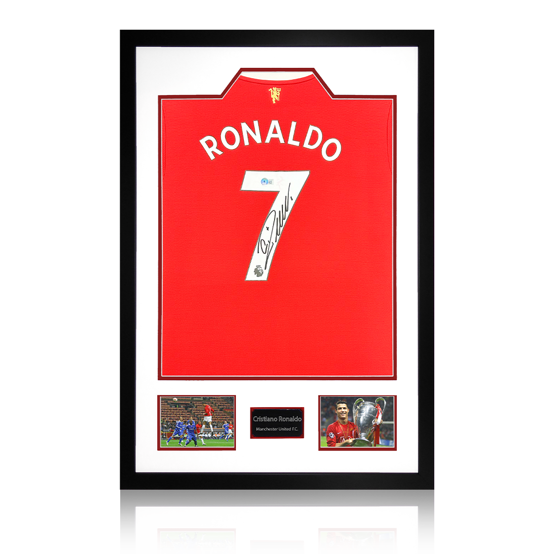 Cristiano Ronaldo Signed Manchester United Shirt Premium Frame (Beckett)