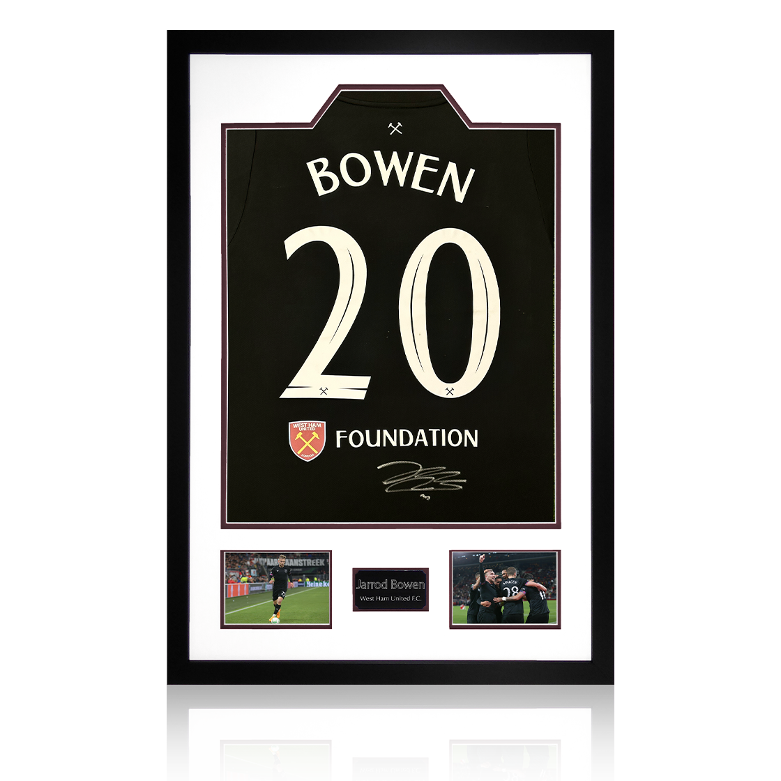 Jarrod Bowen Signed West Ham United 22/23 Third Shirt Premium Frame