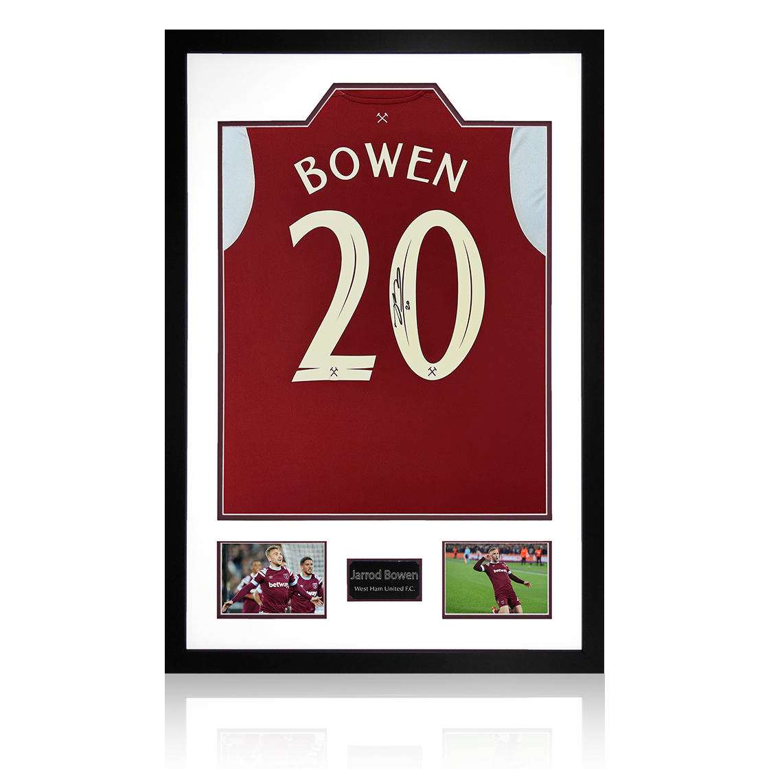 Jarrod Bowen Signed West Ham United 22/23 Home Shirt Premium Frame