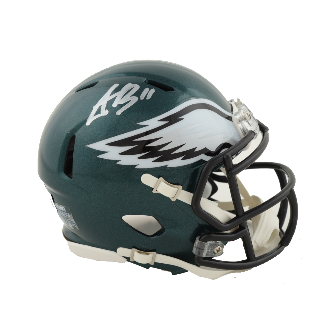 A. J. Brown Signed Eagles Speed Mini Helmet (Beckett)