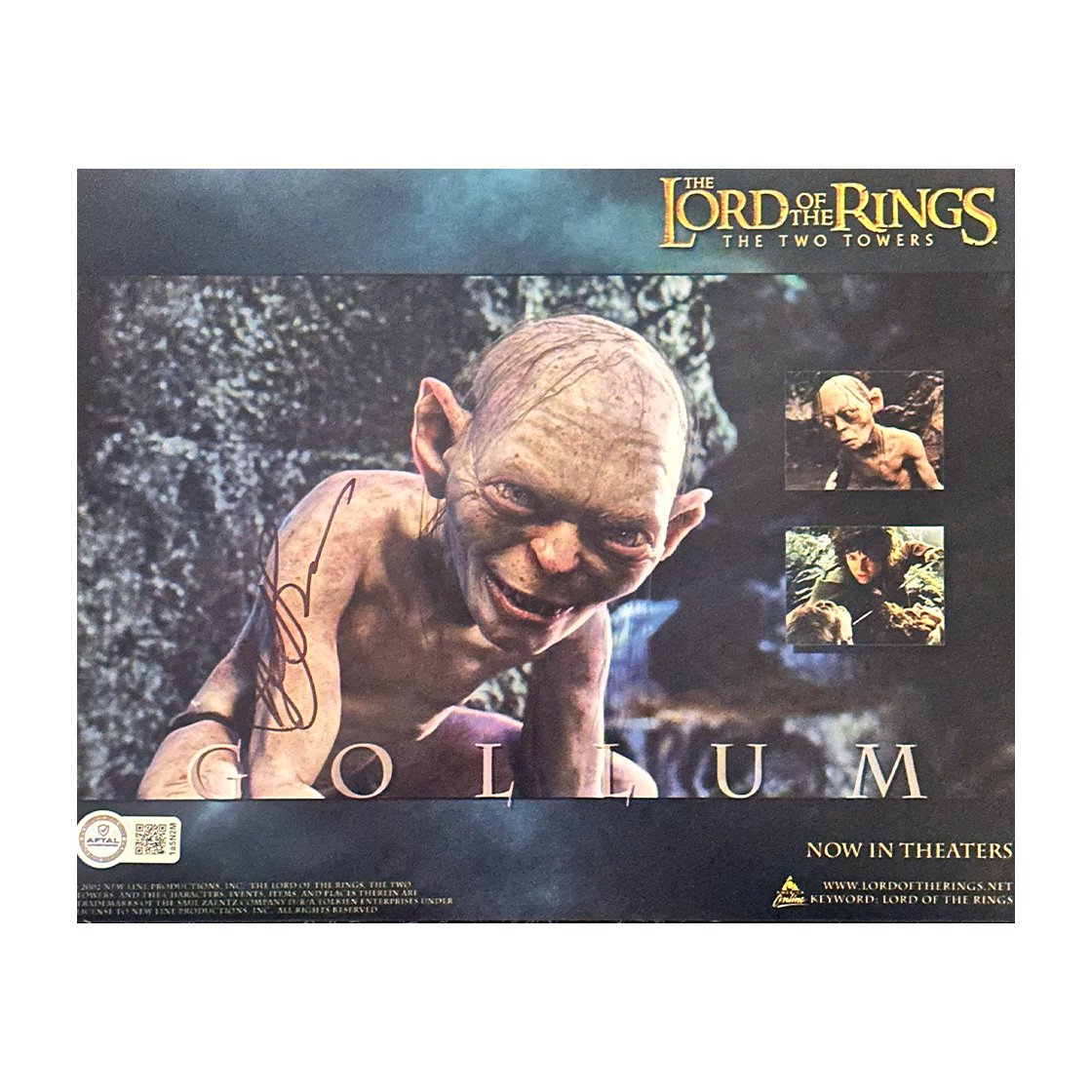 Andy Serkis Signed Gollum The Lord of The Rings 10x8 Photo (AFTAL Authenticated)