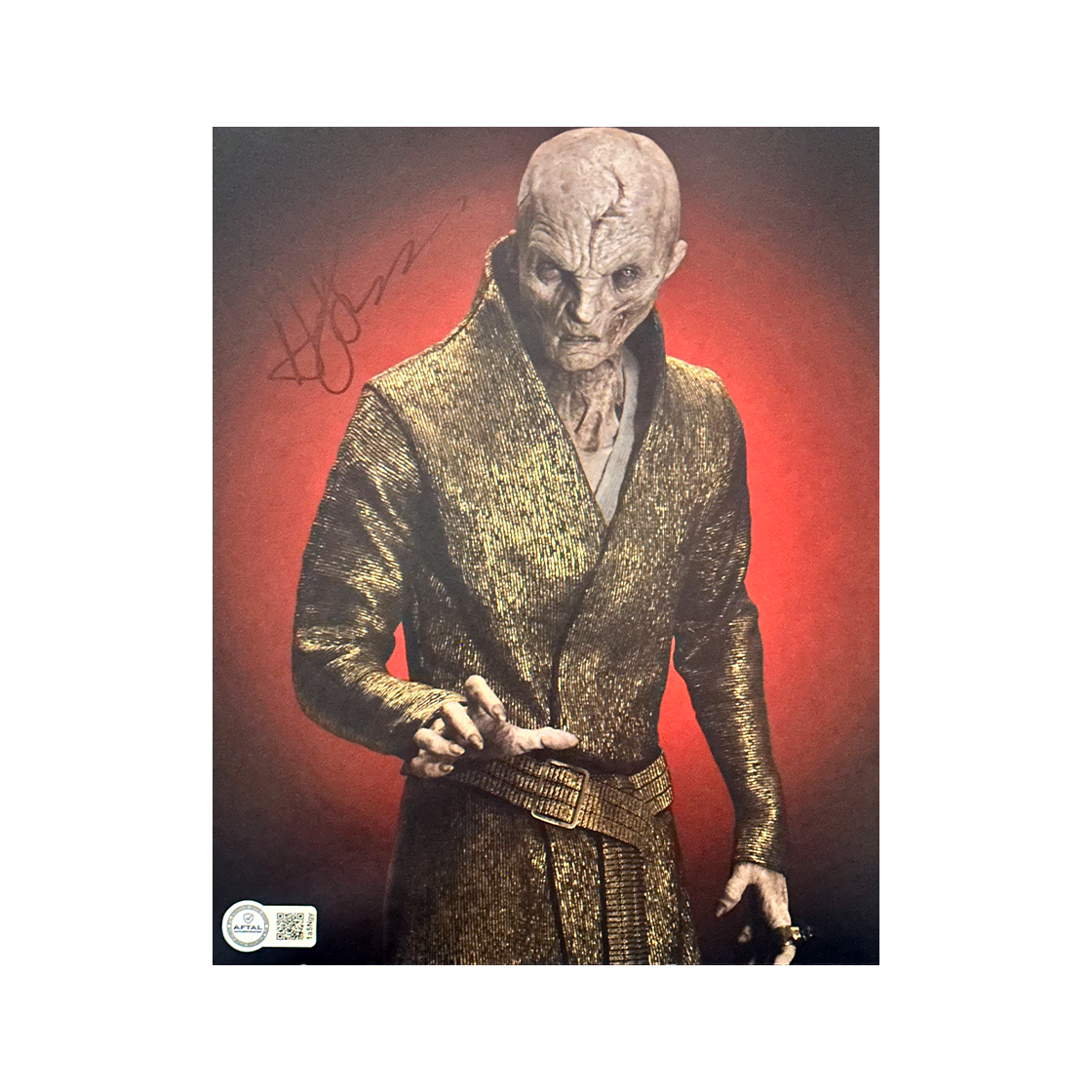 Andy Serkis Signed Star Wars Supreme Leader Snoke 10x8 Photo (AFTAL Authenticated)