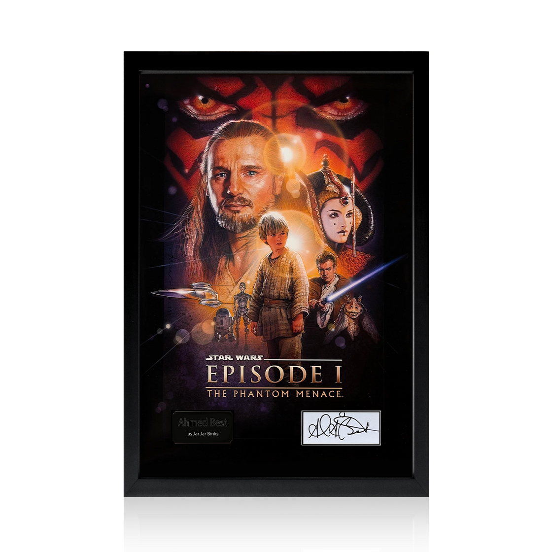 Ahmed Best Signed Star Wars The Phantom Menace Iconic Frame (ACOA)