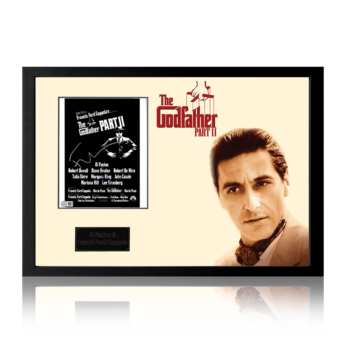 Al Pacino & Francis Ford Coppola Signed The Godfather Part II Image Iconic Frame (AFTAL Authentication)