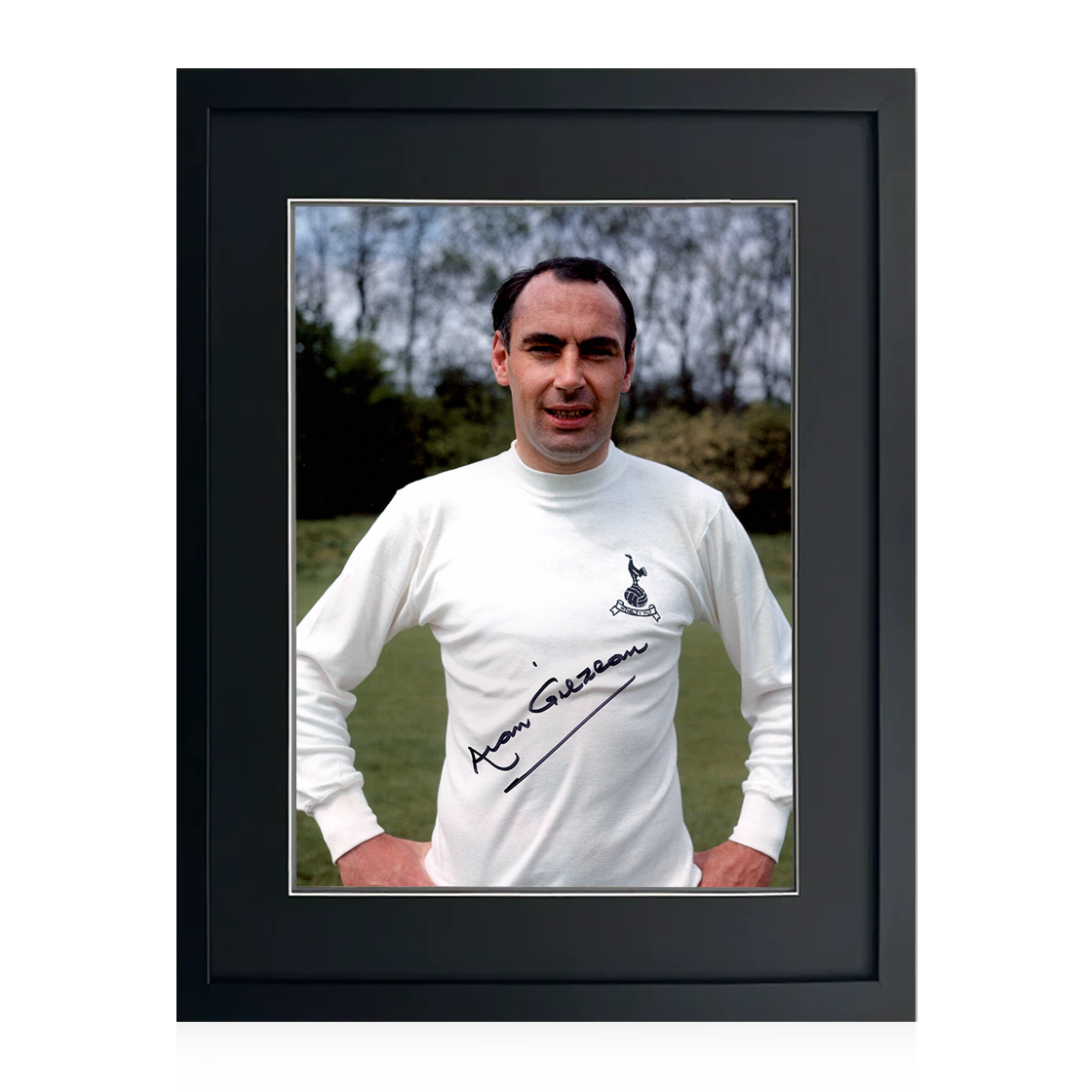 Alan Gilzean Signed Tottenham Hotspur 16x12 Image Compact Frame