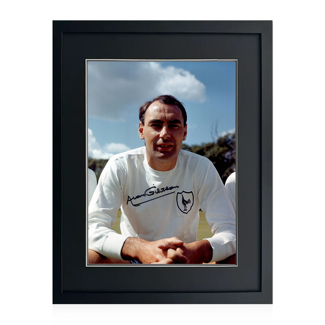 Alan Gilzean Signed Tottenham Hotspur 16x12 Image Compact Frame