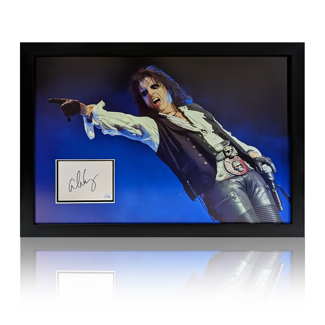 Alice Cooper Signed Card Iconic Frame (ACOA)