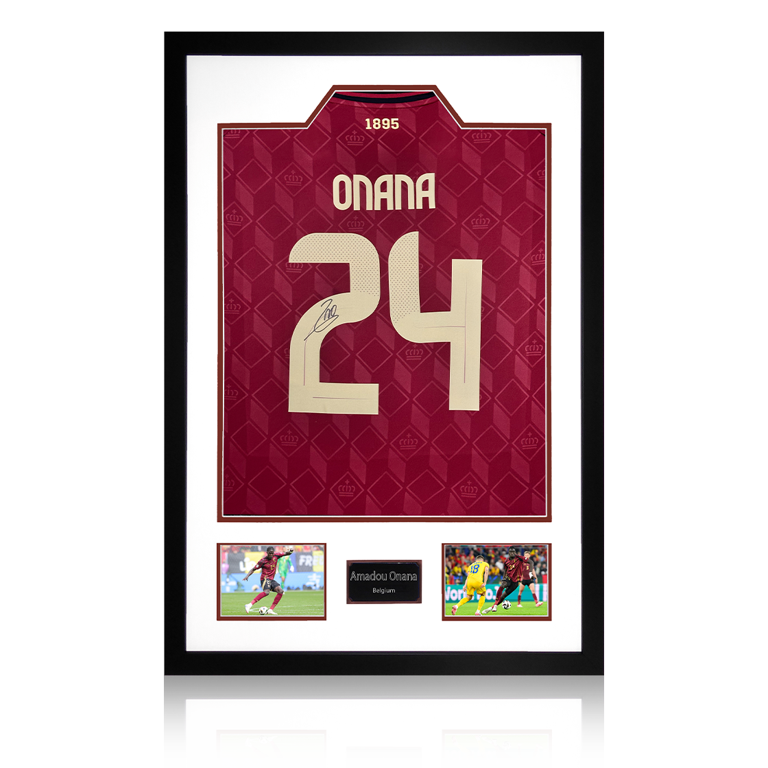 Amadou Onana Signed Belgium Shirt Premium Frame