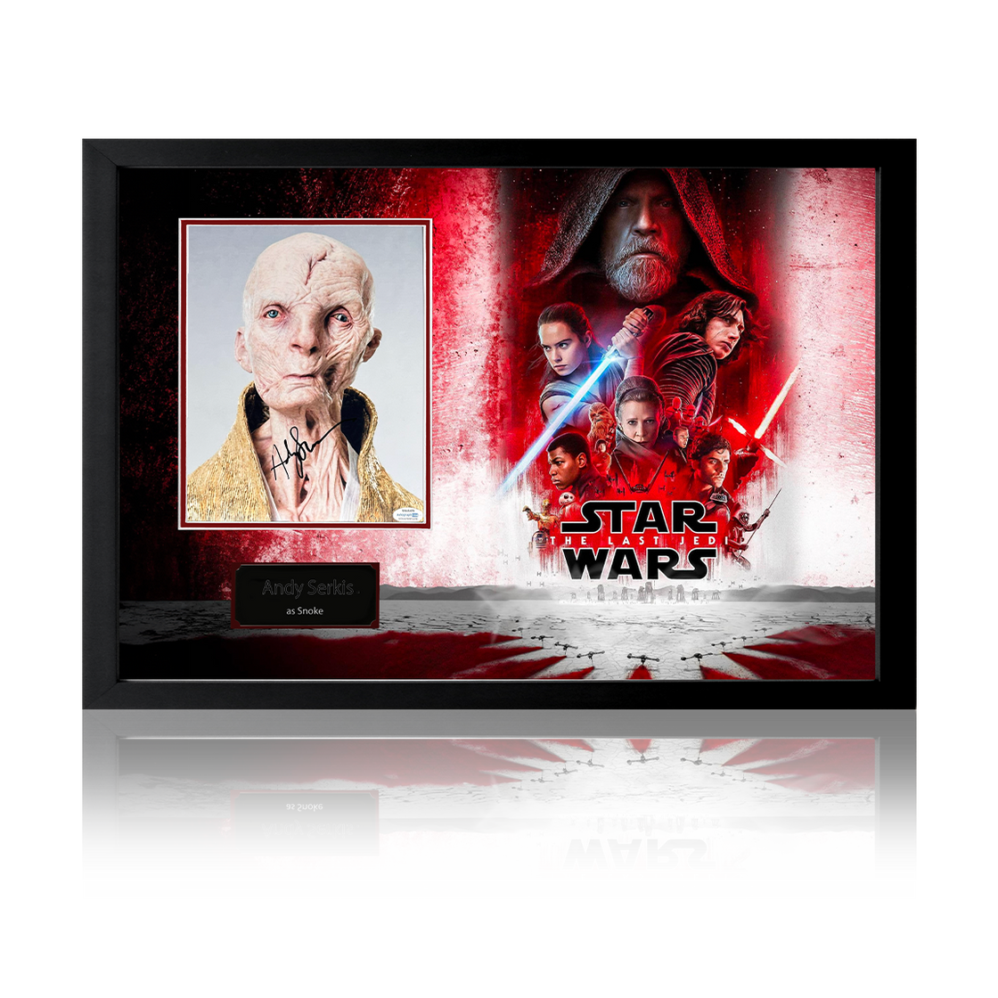 Andy Serkis Signed Star Wars Supreme Leader Snoke Iconic Frame (ACOA)