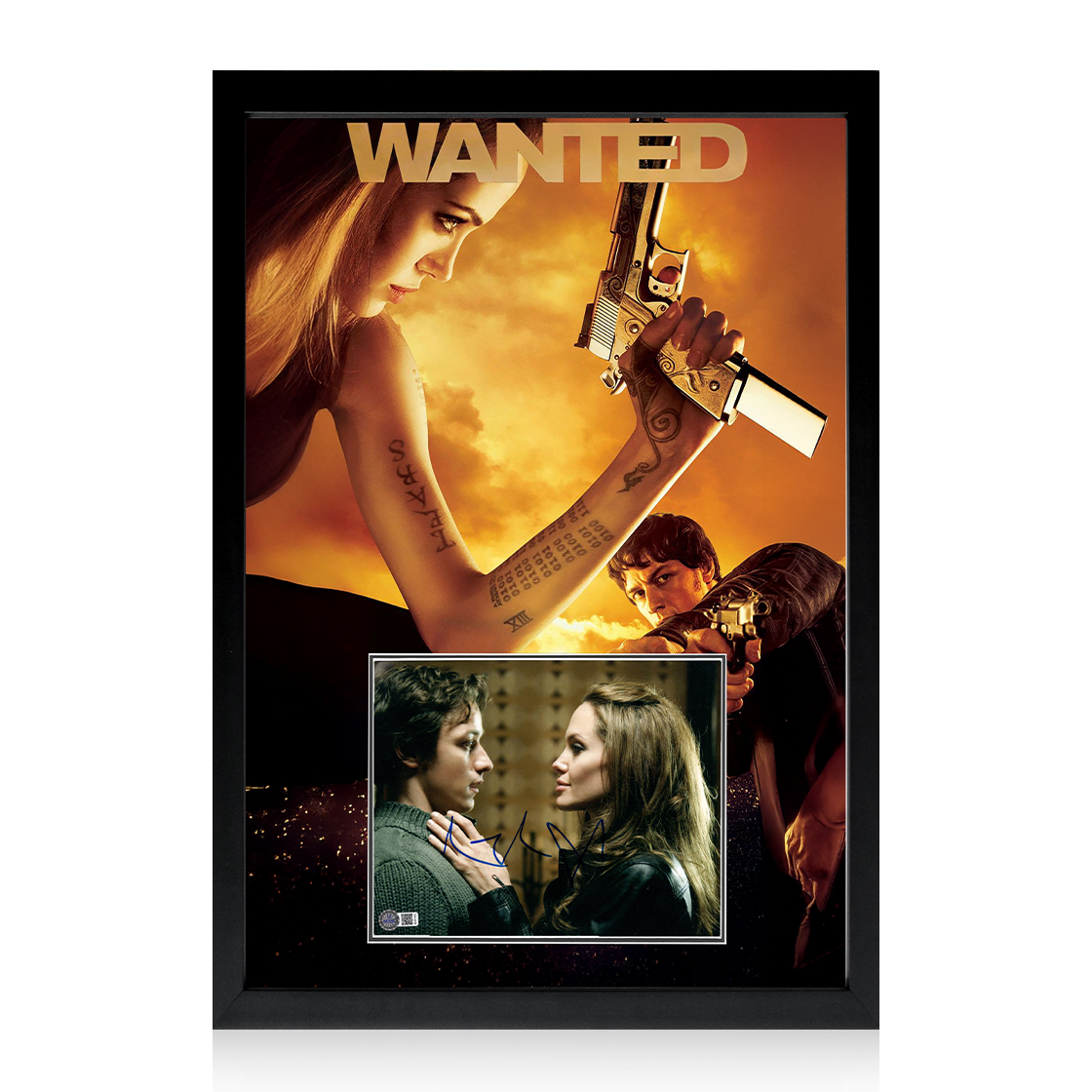 Angelina Jolie Signed The Wanted Image Iconic Frame (AFTAL Authentication)