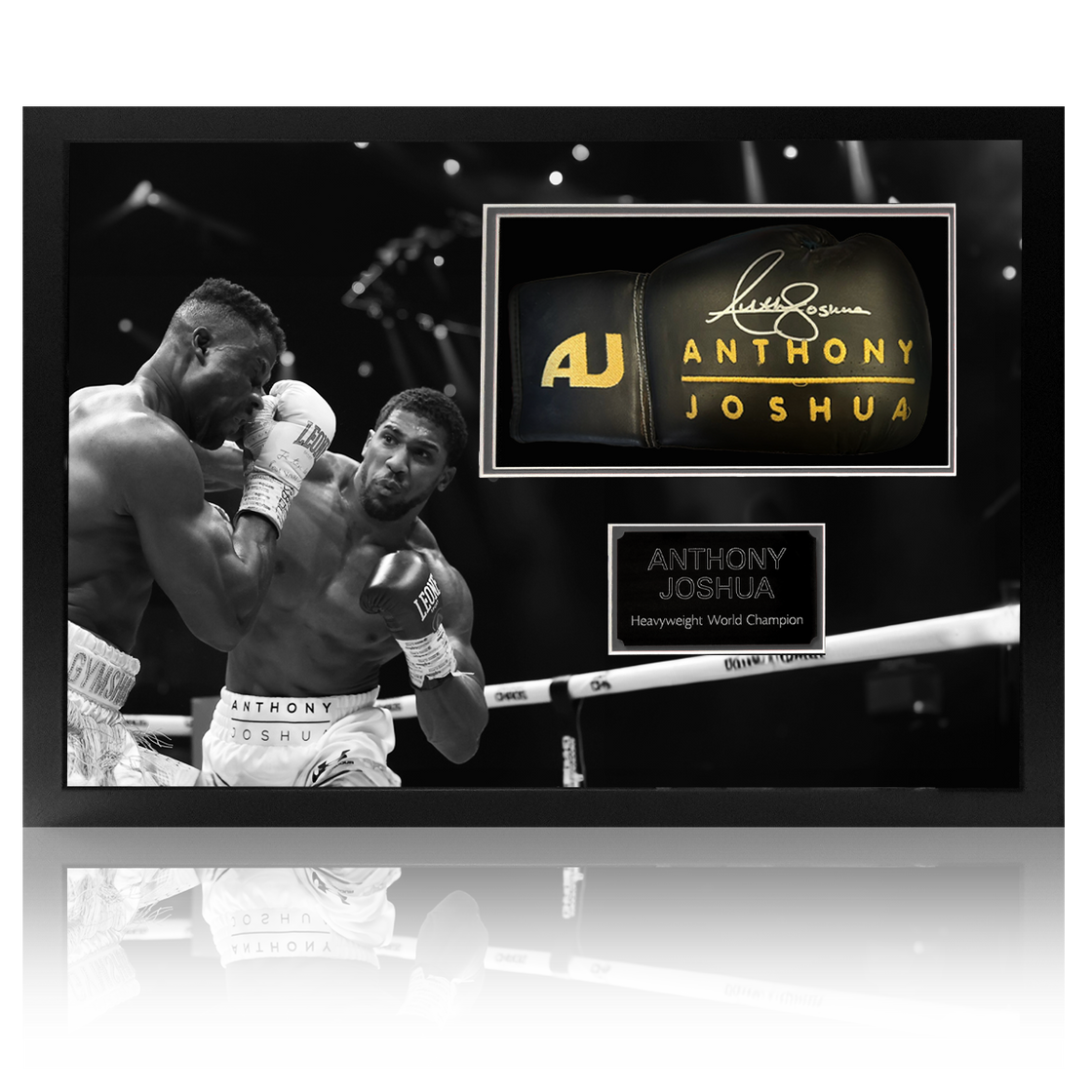 Anthony Joshua "AJ" v Francis Ngannou Signed Glove Iconic Frame