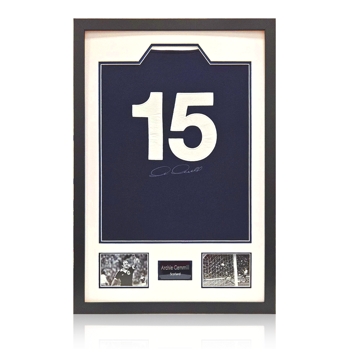 Archie Gemmill Signed Scotland Shirt Premium Frame