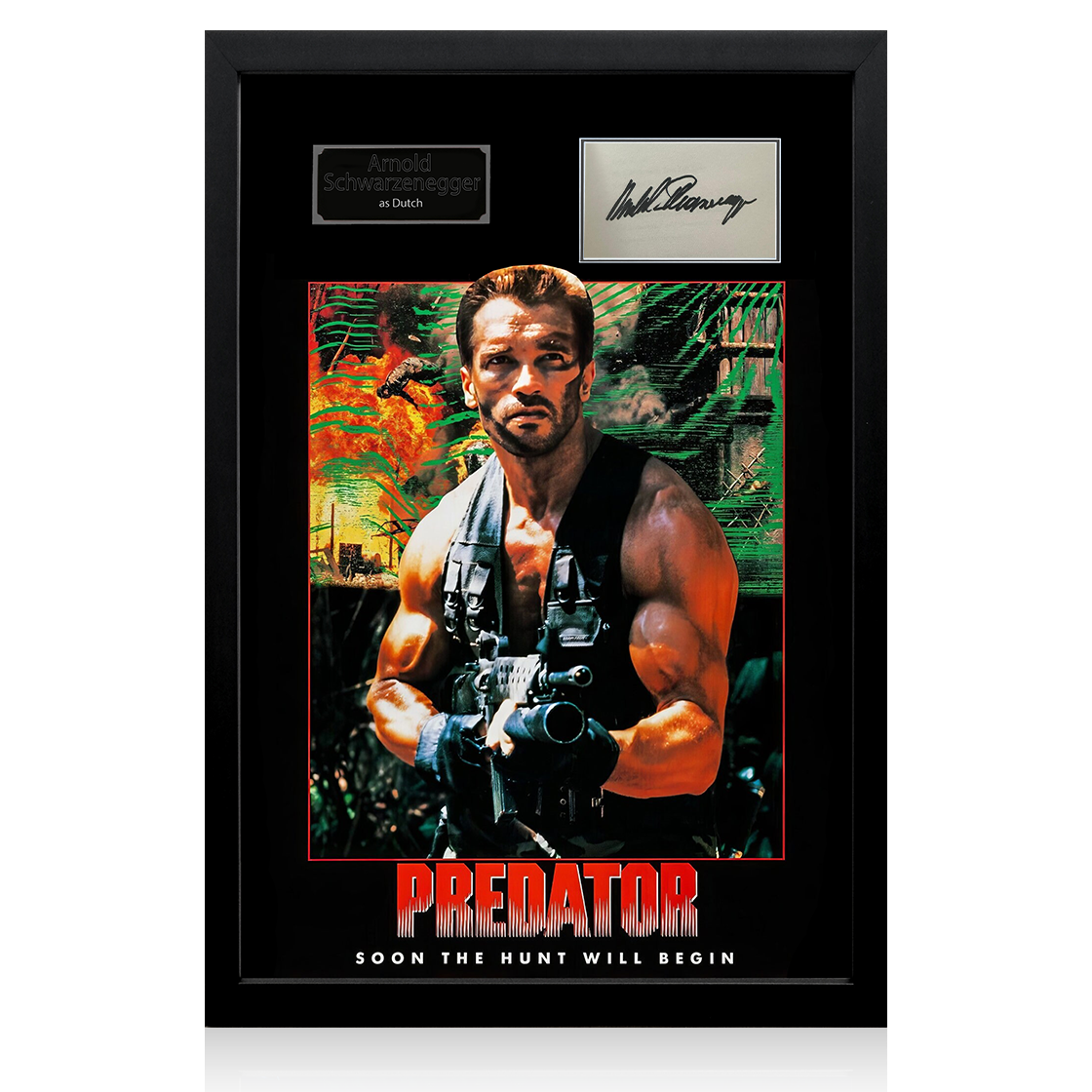 Arnold Schwarzenegger Signed Predator Iconic Frame