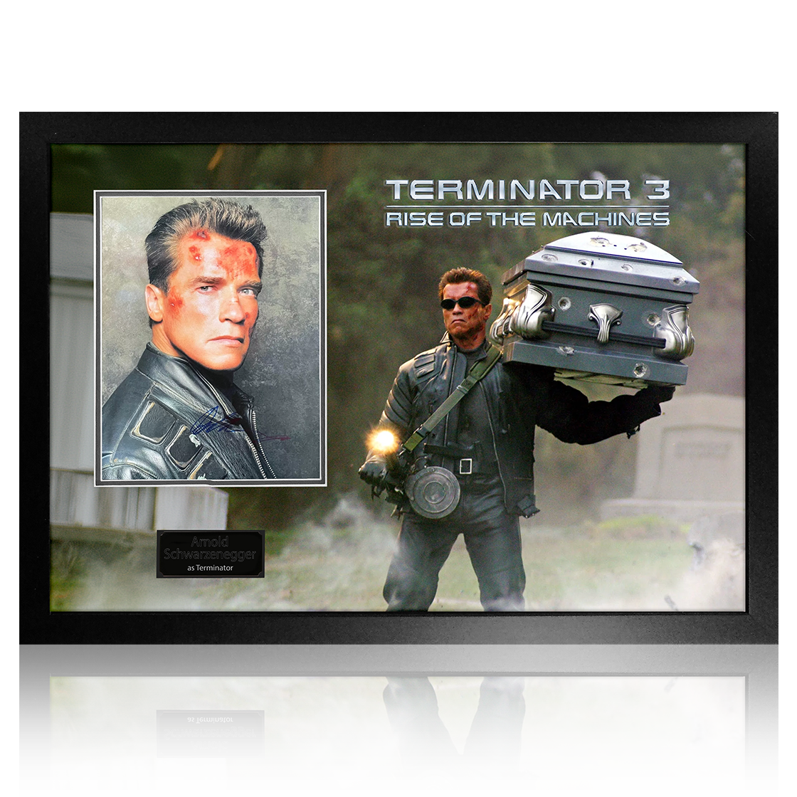 Arnold Schwarzenegger Signed Terminator 3 Premium Frame