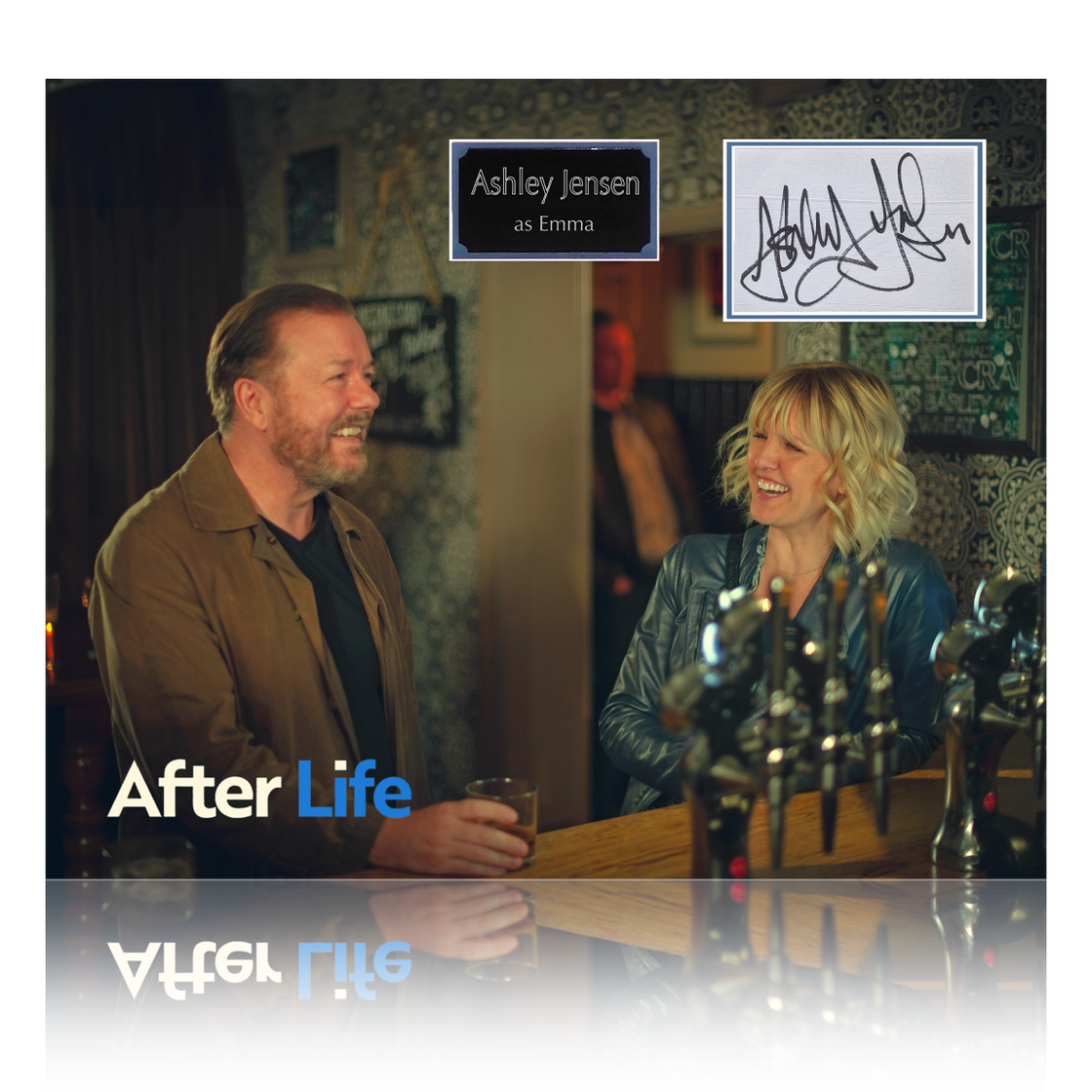 Ashley Jensen Signed After Life Deluxe Mount Display