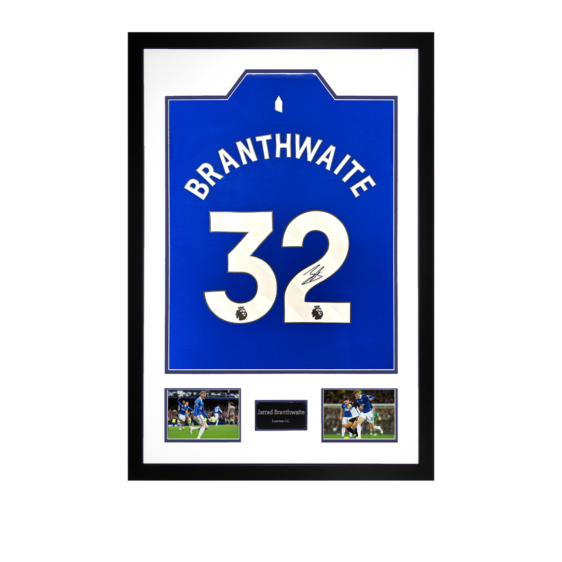 Jarrad Branthwaite Signed Everton Shirt Premium Frame #2