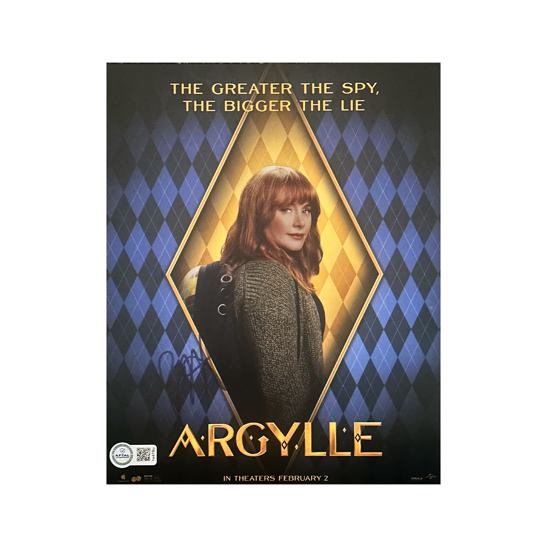 Bryce Dallas Howard Signed Argylle 10x8 Image (AFTAL Authenticated)