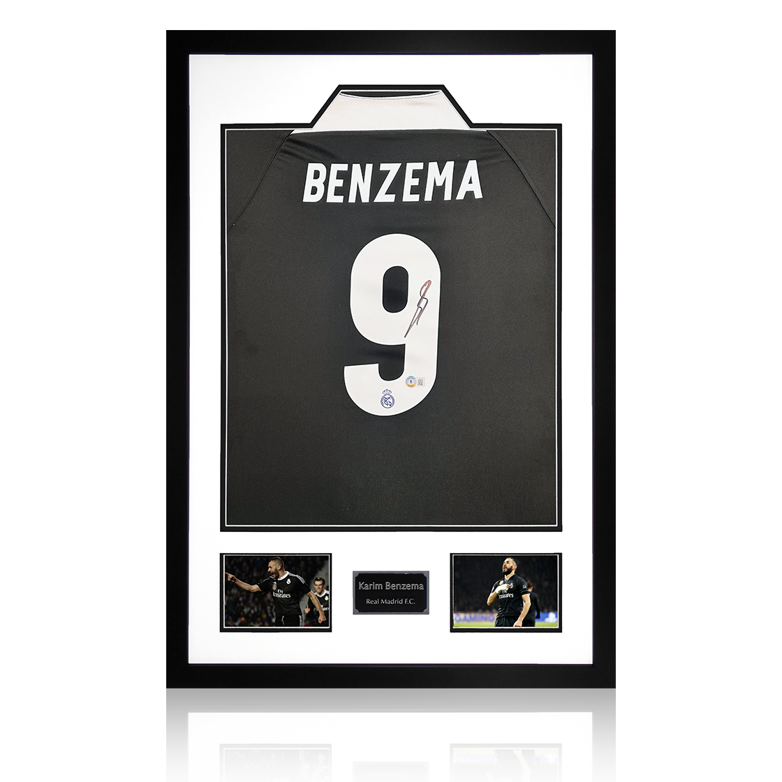 Karim Benzema Signed Real Madrid Shirt Premium Frame (Beckett)