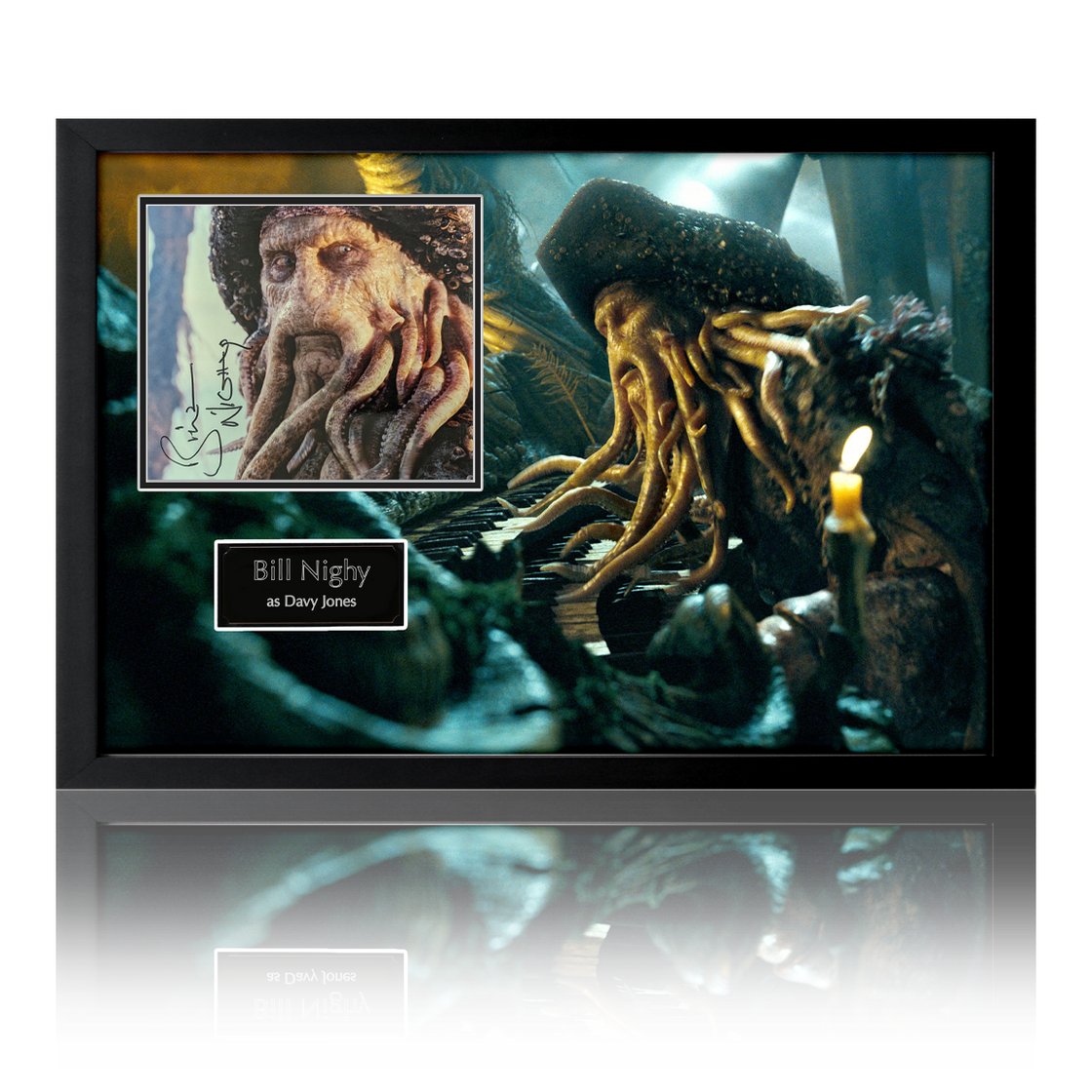 Bill Nighy Signed Davy Jones Pirates of the Caribbean Iconic Frame