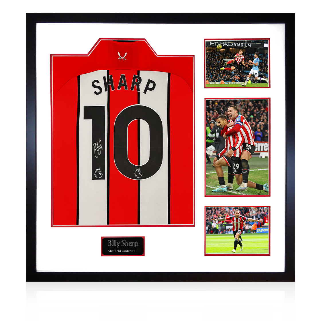 Billy Sharp Signed Sheffield United 23/24 Shirt Elite Frame