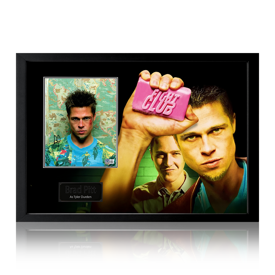 Brad Pitt Signed Fight Club Image Iconic Frame (Beckett)