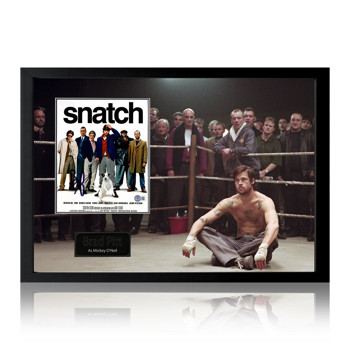 Brad Pitt Signed Snatch Image Iconic Frame (Beckett)