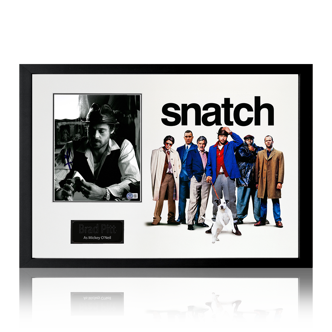 Brad Pitt Signed Snatch Image Iconic Frame (Beckett)