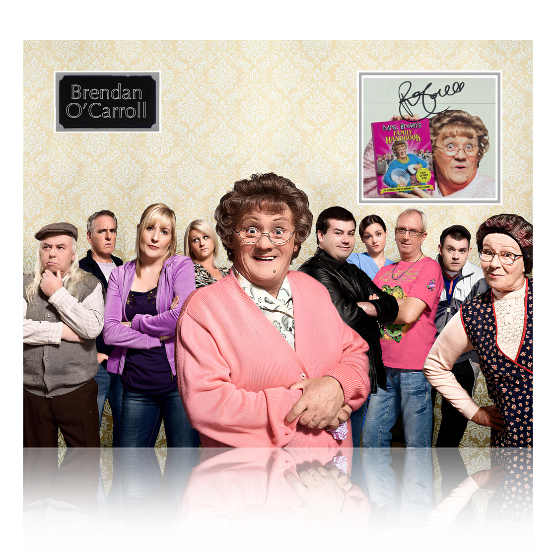 Brendan O'Carroll Signed Mrs Brown's Boys Deluxe Mount Display