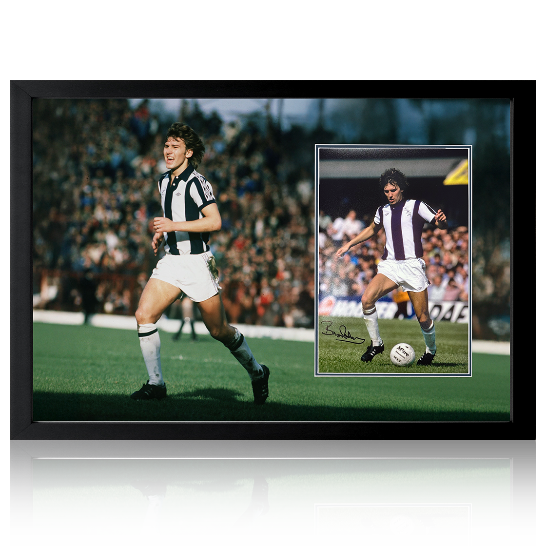 Bryan Robson Signed West Bromwich Albion 12x8 Image Iconic Frame