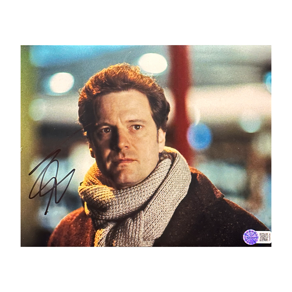 Colin Firth Signed Love Actually 10x8 Image 1 (AFTAL Authenticated)