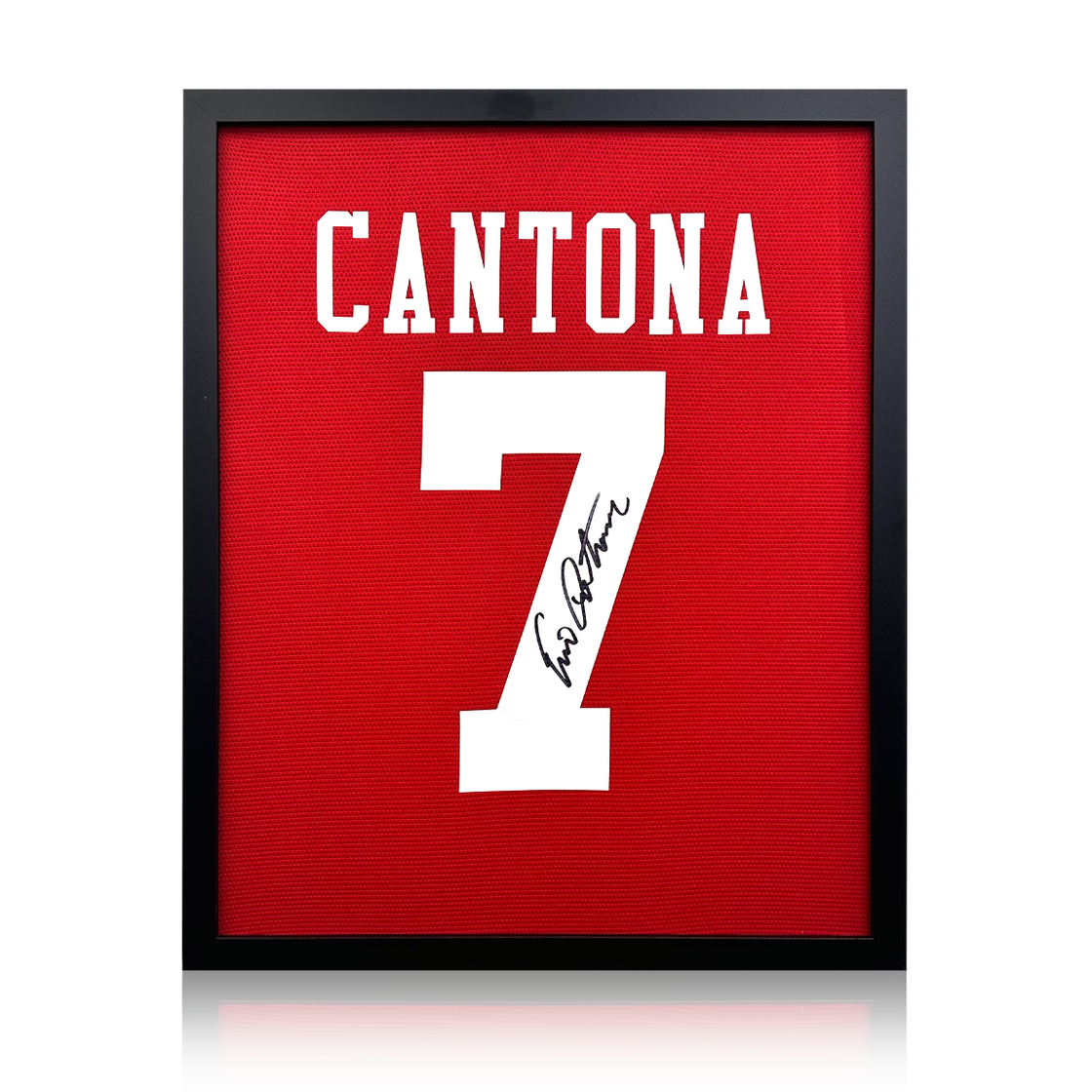 Eric Cantona Signed Manchester United Shirt Compact Display