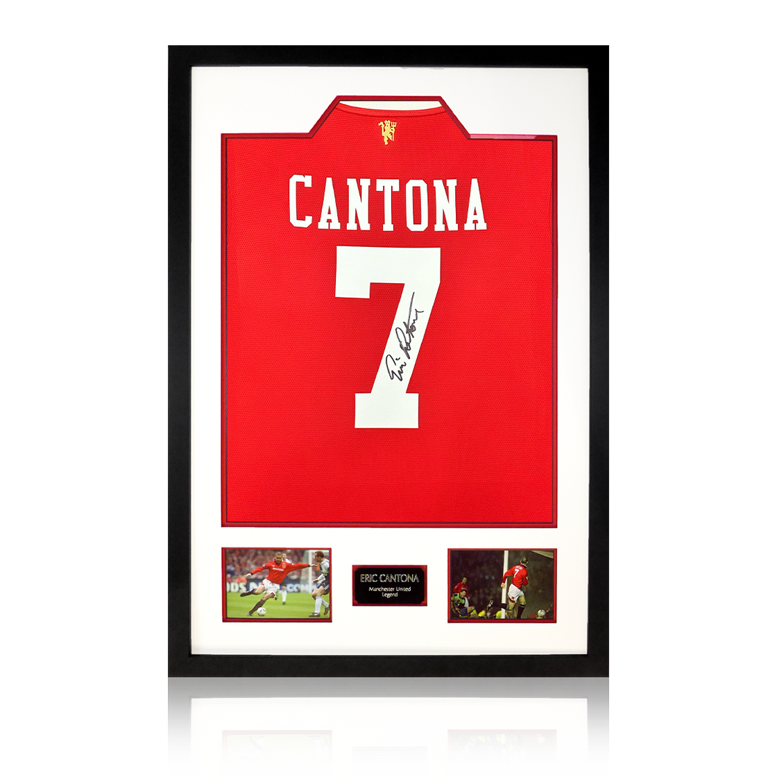 Eric Cantona Signed Manchester United Shirt Premium Frame