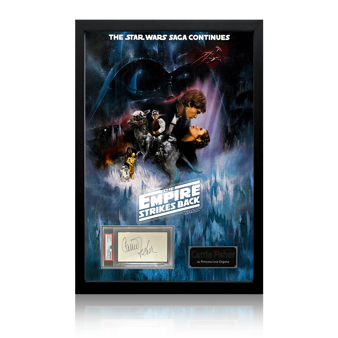 Carrie Fisher Signed Cut Star Wars: Episode V - The Empire Strikes Back Iconic Frame (PSA) (Copy)