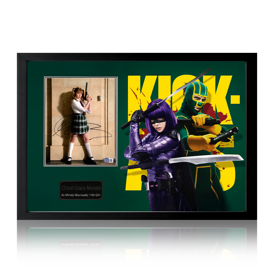 Chloë Grace Moretz Signed Kick-Ass Image Iconic Frame (Beckett)