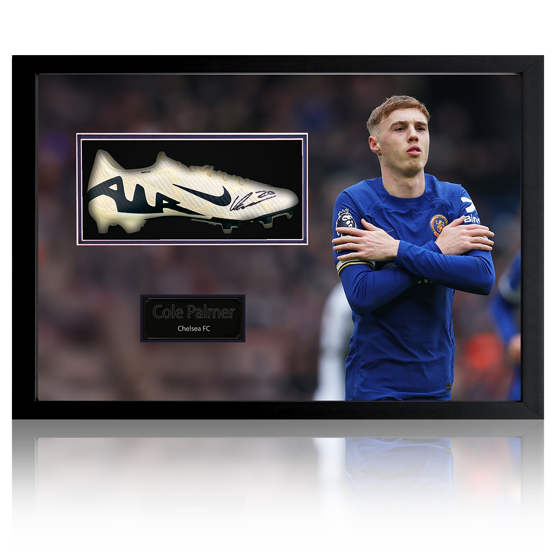 Cole Palmer Signed Boot Iconic Frame