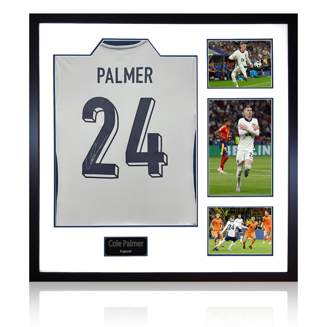 Cole Palmer Signed England Shirt Elite Frame