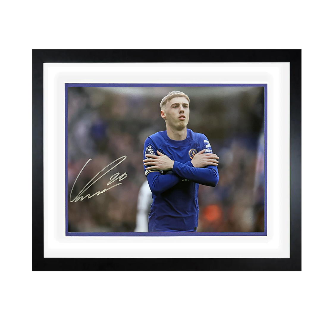 Cole Palmer Signed Chelsea Image Deluxe Mount Frame