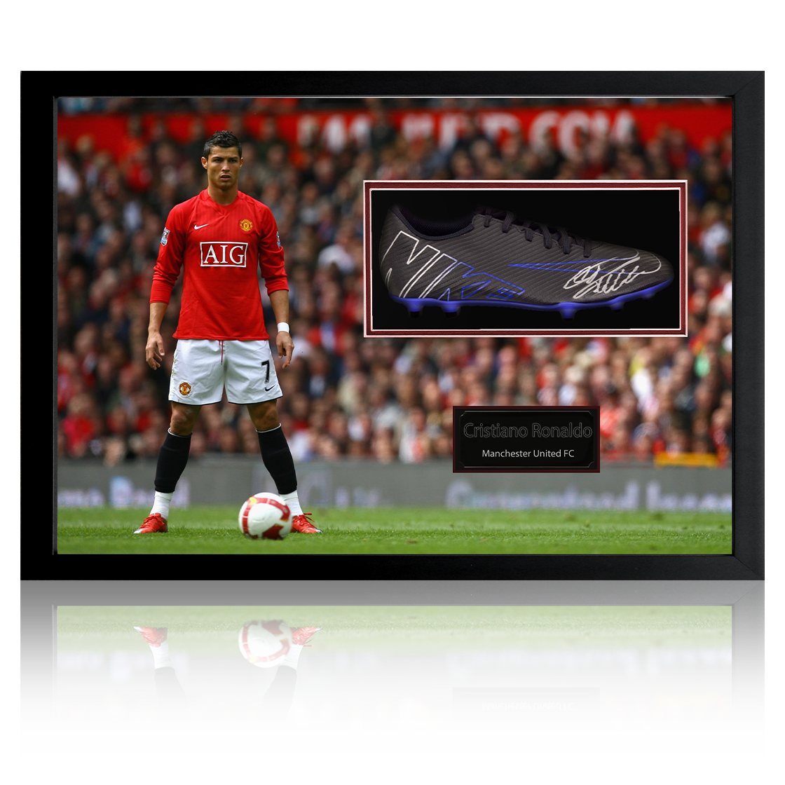 Cristiano Ronaldo Signed Manchester United Boot Iconic Frame (Beckett)