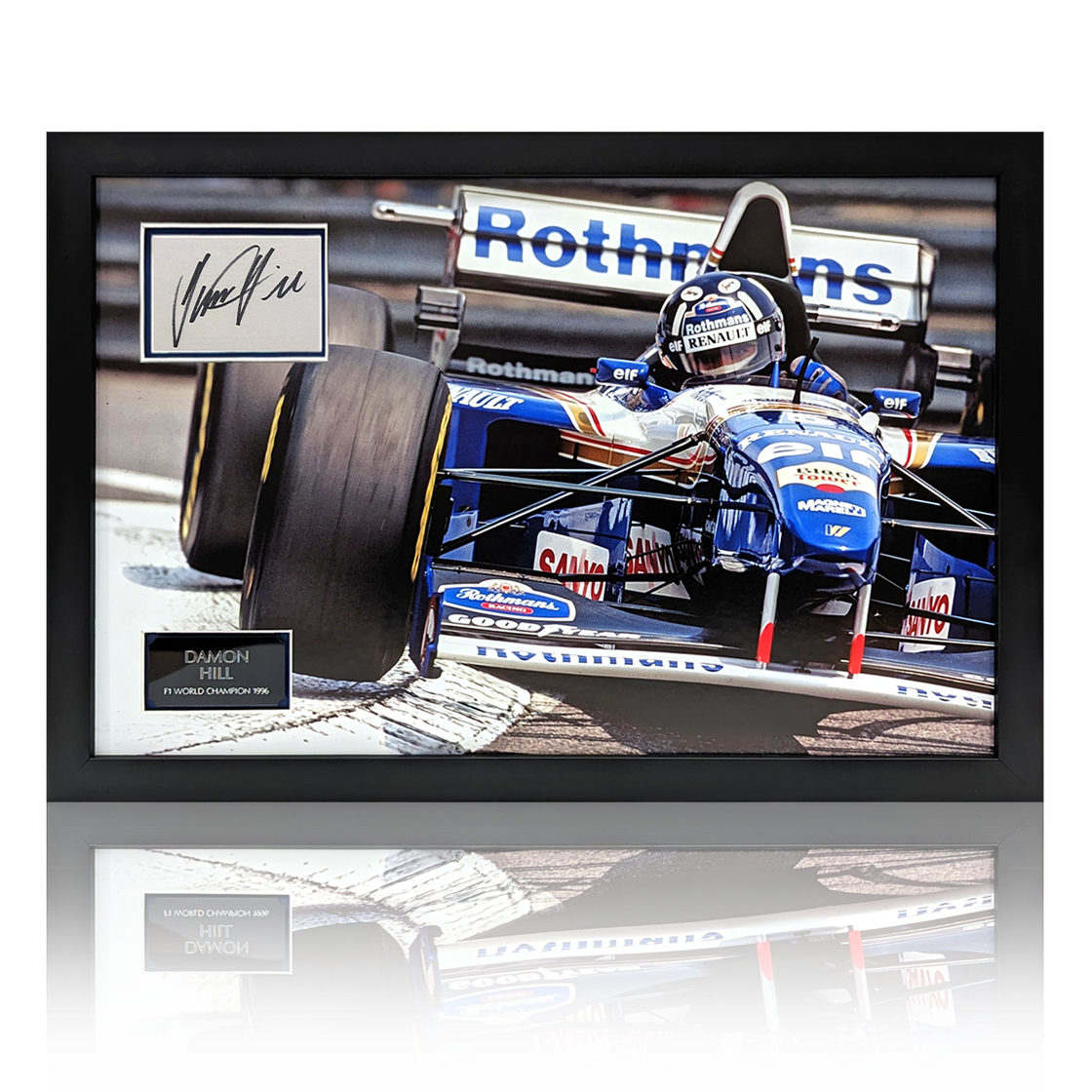 Damon Hill 1996 F1 World Champion Williams Iconic Frame