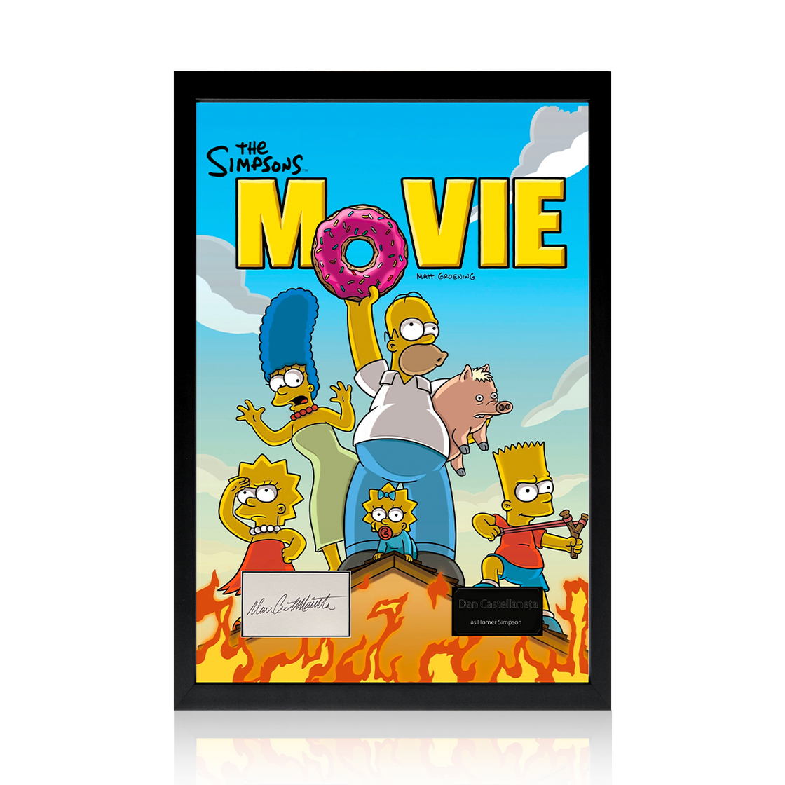 Dan Castellaneta Signed The Simpsons Movie Iconic Frame (ACOA)